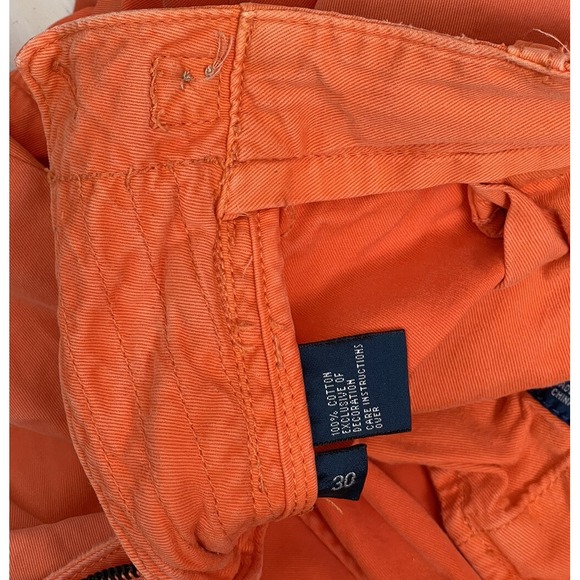 Polo Ralph Lauren‎ Loose Chino Shorts Men 30 X 9 Orange PRL Cotton Garment Dyed - Picture 7 of 10